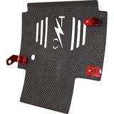 THRASHIN SUPPLY CO. Skid Plate - Carbon Fiber/Forged - With Red Brackets - FLHX/FLTRX TSC-3035-2