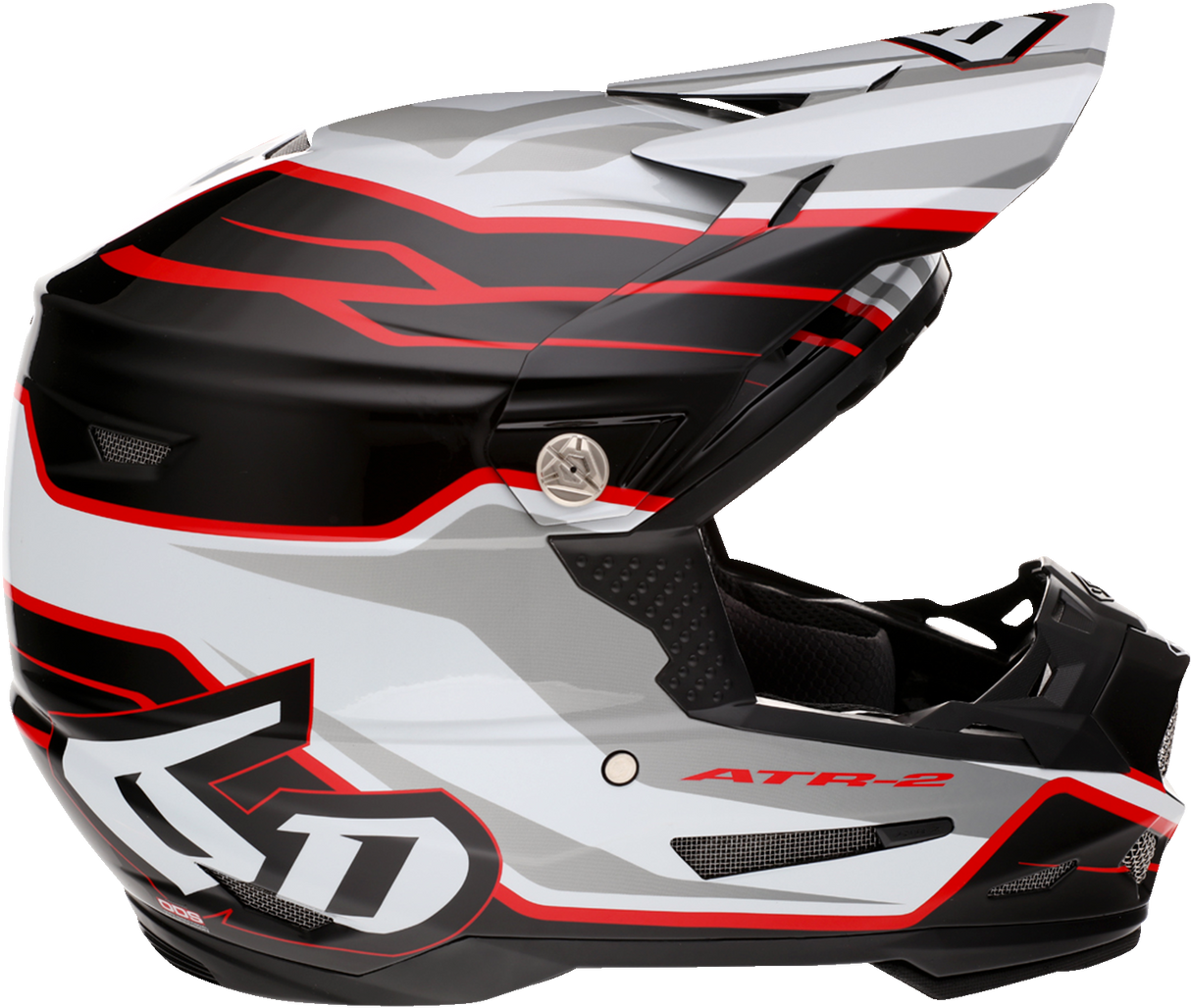 6D ATR-2 Helmet - Phase - White/Red - XS 12-2834