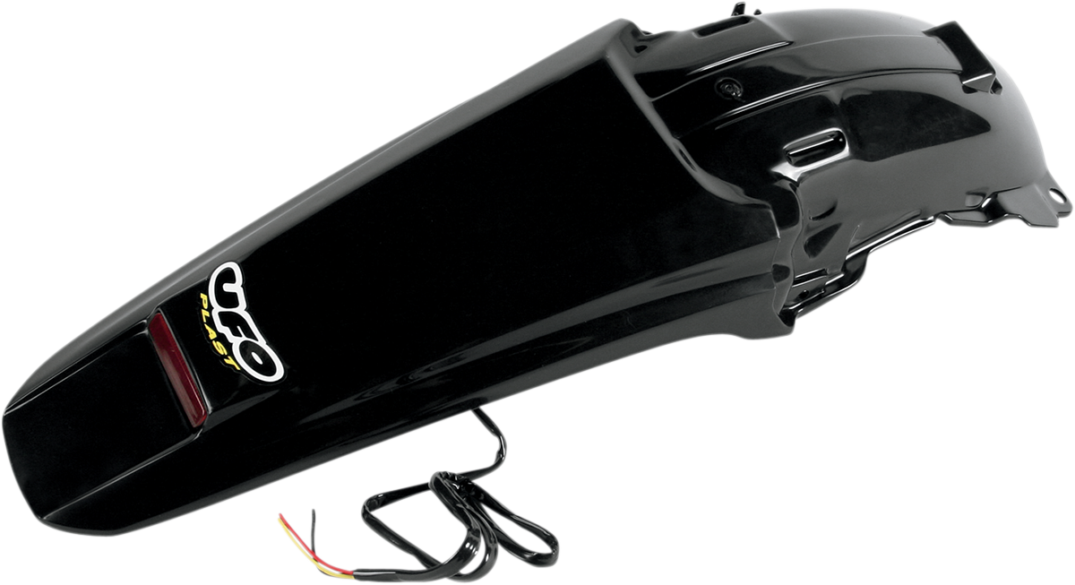 UFO Enduro Rear Fender with LED - Black HO04603-001