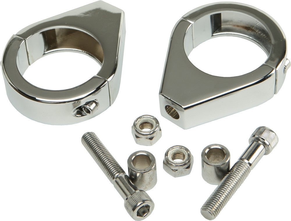 HARDDRIVE Turnsignal Clamps 41mm Pr Chrome 41-034A