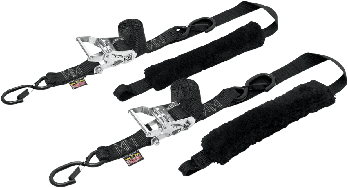 POWERTYE MFG. Deluxe Ratchet Tie-Downs - 1-1/2" x 6-1/2' - Black 30622-S