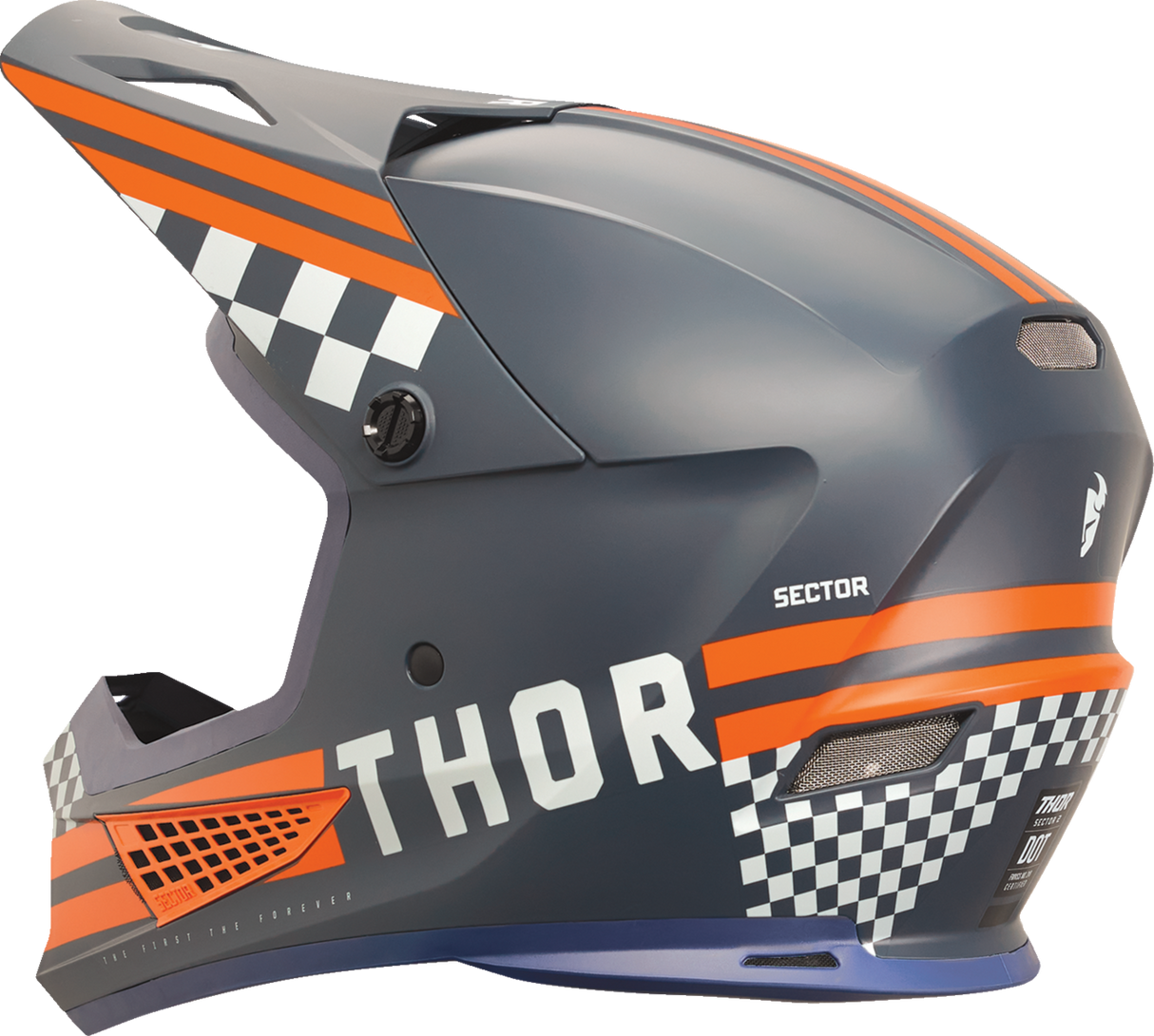 THOR Sector 2 Helmet - Combat - Midnight/Orange - XS 0110-8137