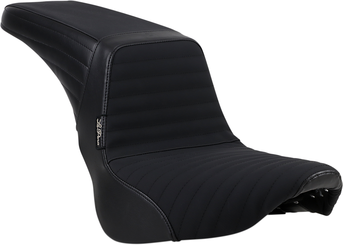 LE PERA Kickflip Seat - Pleated w/ Gripp Tape - Black - Softail '18-'21 LYB-590PTGP