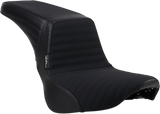 LE PERA Kickflip Seat - Pleated w/ Gripp Tape - Black - Softail '18-'21 LYB-590PTGP