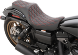 DRAG SPECIALTIES Predator III Seat - Double Diamond - Red Stitching 0803-0604