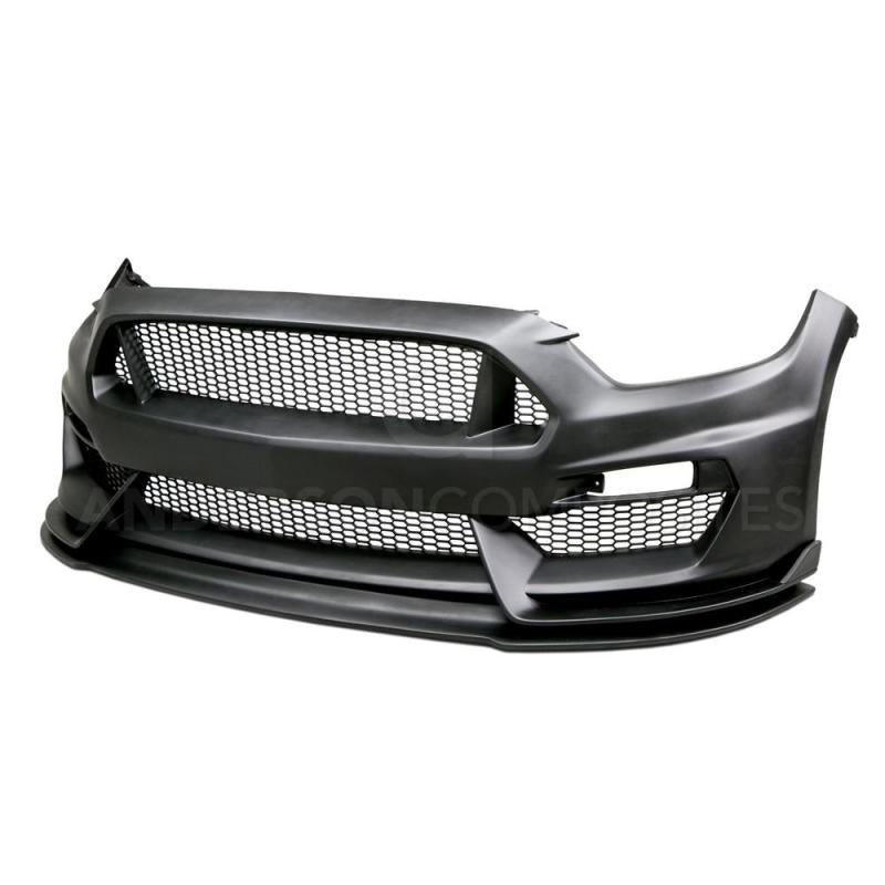 Anderson Composites 15-16 Ford Mustang GT350 Style Fiberglass Front Bumper w/ Front Lip AC-FB15FDMU-GR-GF