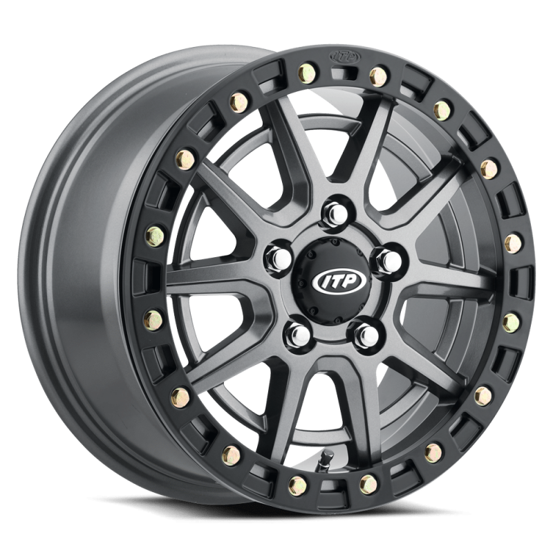 ITP SD10 Beadlock 15x7 / 5x4.5 BP / 6+1 Offset Grey w/ Black Ring Wheel 1522850708B