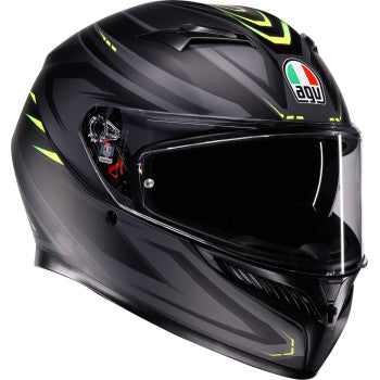 IN STOCK AGV Helmet K3 Syth Matte Black/Yellow Fluo Md 2118381004-026-M