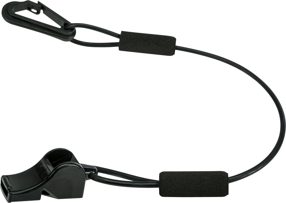 WPS Floating Whistle W/Lanyard (Black) LVW-17 BLK