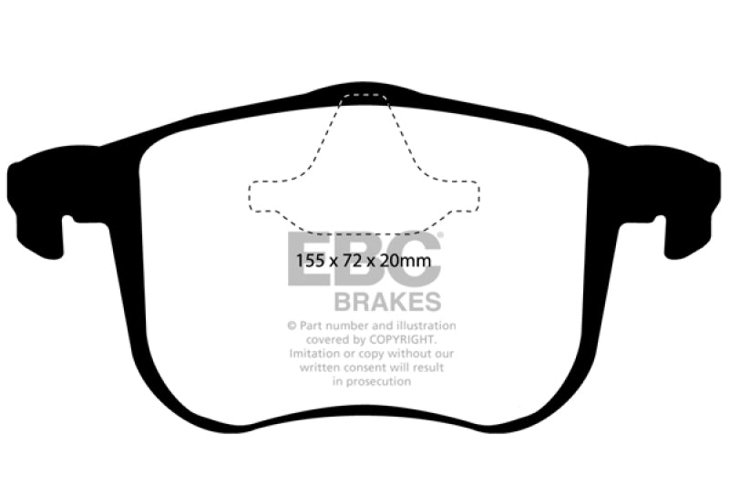 EBC 06-11 Saab 9-3 Aero Bluestuff Front Brake Pads DP51416NDX