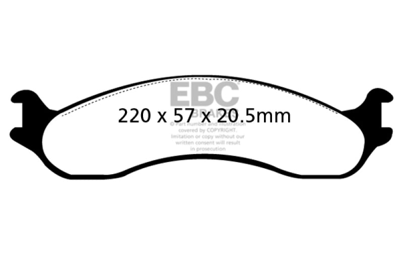 EBC 98-03 Dodge B250 B2500 Cargo 2500 Van 3/4 Ton Yellowstuff Front Brake Pads DP41266R