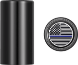 FIGURATI DESIGNS Docking Hardware Covers - American Flag - Blue Line - Long - Black FD71-DC-2545-BK