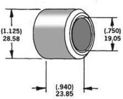 HARDDRIVE Axle Spacer Zinc 43617-95 3/4"X0.94" 339301