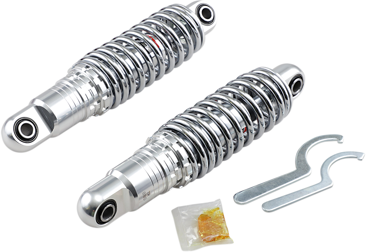 DRAG SPECIALTIES SHOCKS Premium Ride-Height Adjustable Shocks - Chrome - Heavy Duty - 11" C16-0160H