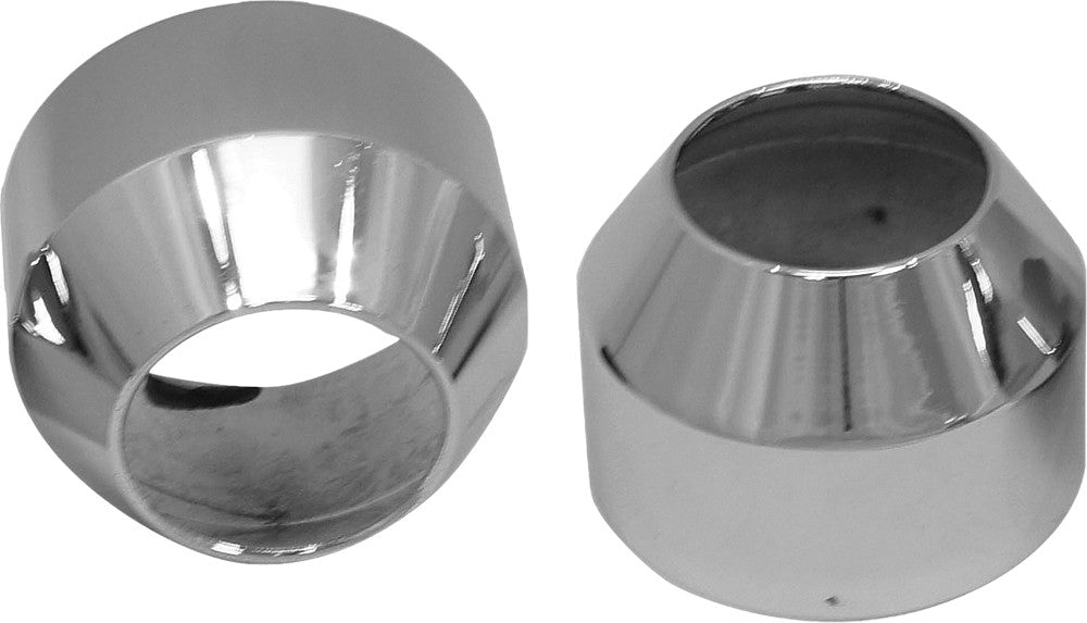 HARDDRIVE Fork Boot Caps Chrome 41mm Glide Fork 23-0312