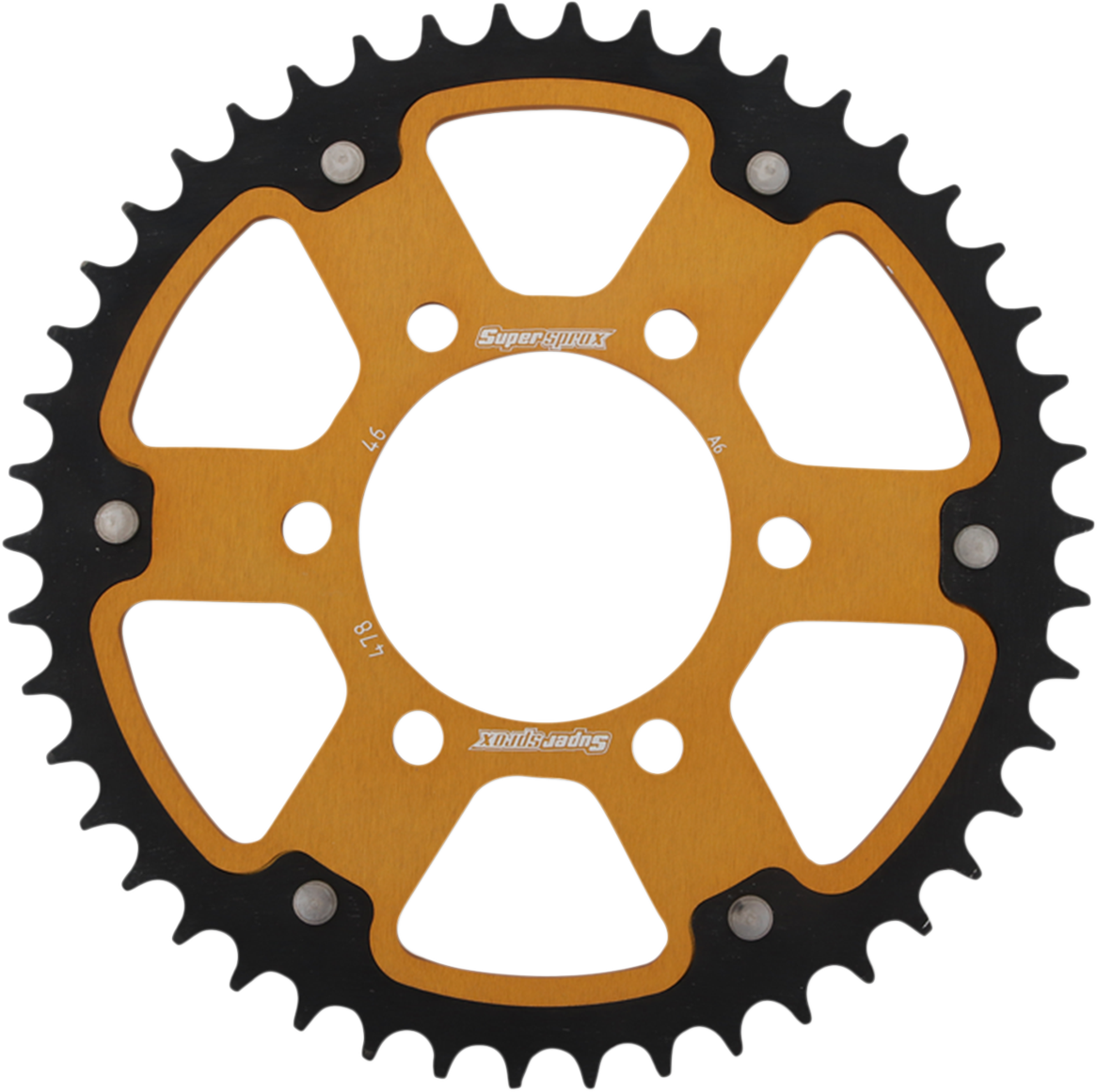 SUPERSPROX Stealth Rear Sprocket - 46 Tooth - Gold - Kawasaki RST-478-46-GLD