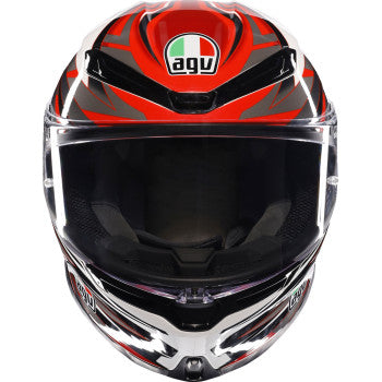 AGV K6 S Helmet - Reeval - White/Red/Gray - Medium 2118395002-023-M