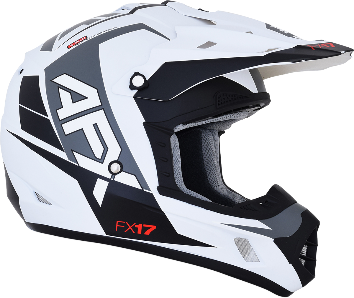 AFX FX-17 Helmet - Aced - Matte White/White - Medium 0110-6495