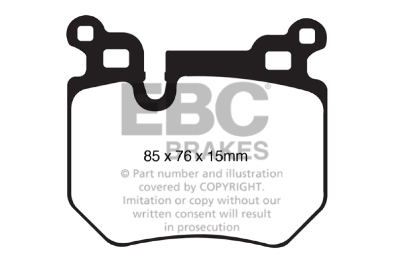 EBC 08-10 BMW 135 3.0 Twin Turbo Yellowstuff Rear Brake Pads DP41996R