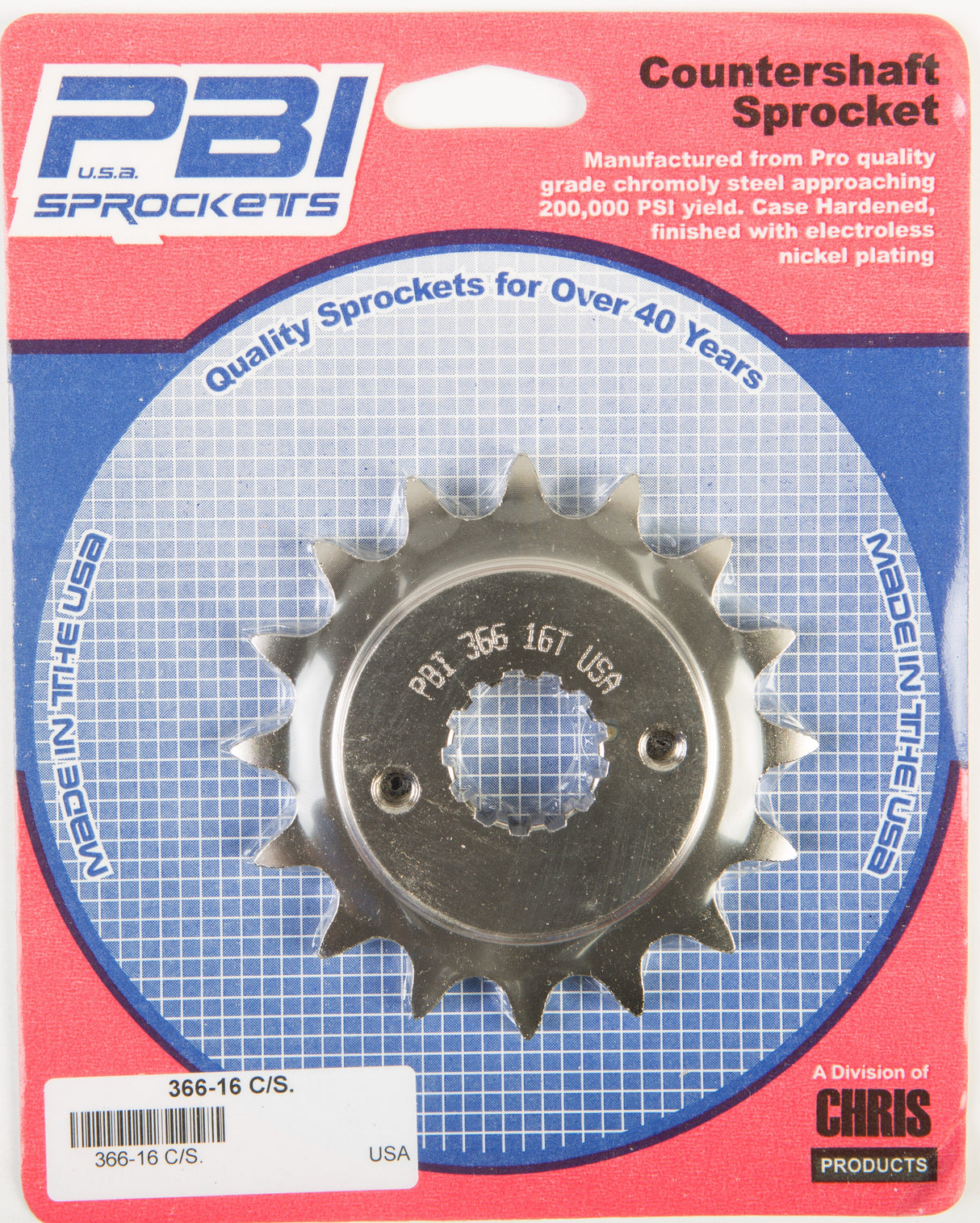 PBIFront Cs Sprocket Steel 16t-525 Hon366-16