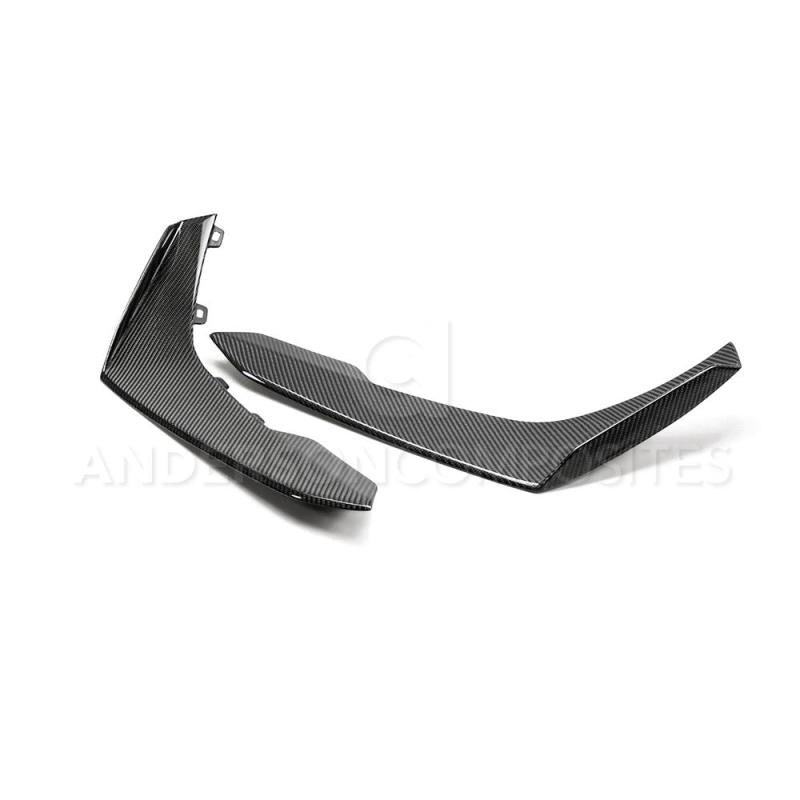 Anderson Composites 17-18 Chevy Camaro ZL1 1LE Type-LE Carbon Fiber Front Bumper Canards AC-FBC17CHCAMZL-LE