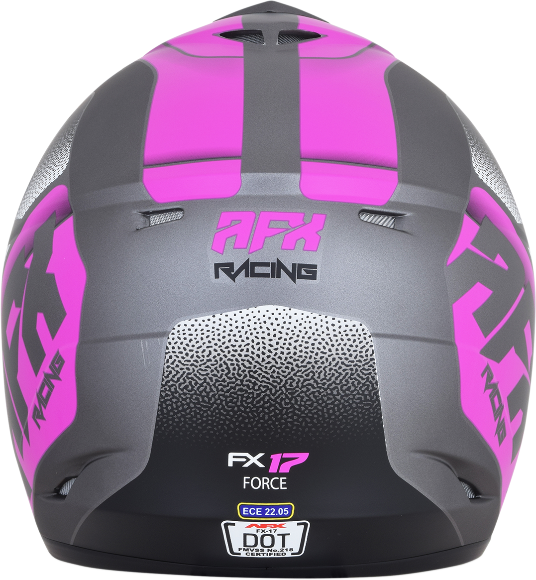 AFX FX-17 Helmet - Force - Frost Gray/Fuchsia - Large 0110-5211