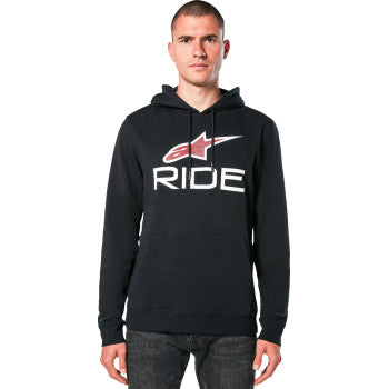 ALPINESTARS Ride 4.0 Hoodie - Schwarz/Rot/Weiß - Medium 1214-51820-1232-M