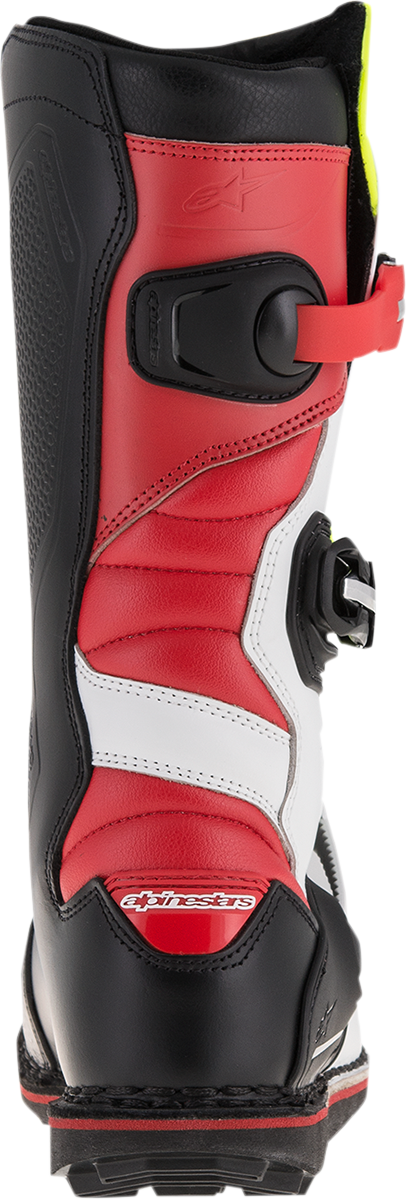 ALPINESTARS Tech-T Boots - White/Red/Yellow Fluorescent/Black - US 12 2004017-2351-12