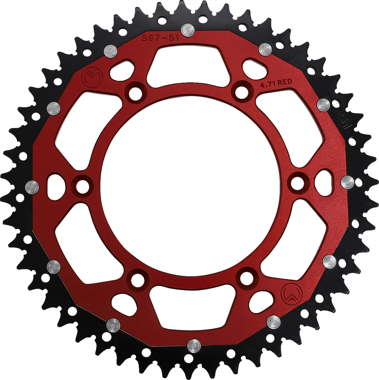 MOOSE RACING Dual Sprocket - Red - 51 Tooth 1210-897-51-13X