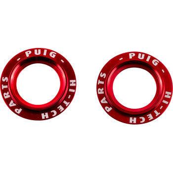 PUIG HI-TECH PARTS Axle Slider Rings - Red - Set 20271R