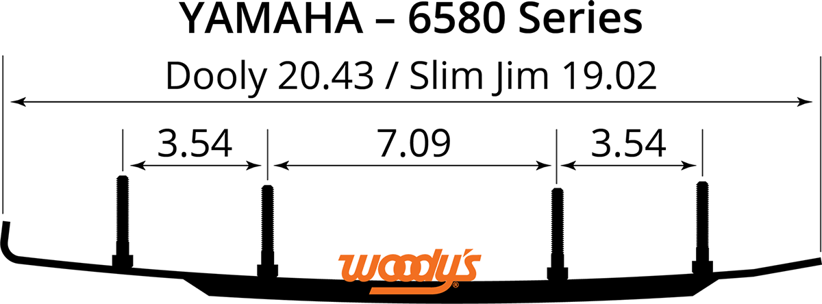 WOODY'S Slim Jim Dooly Runner - 4" - 60 SY4-6580