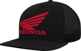 HONDA APPAREL Honda Wing Flat Bill Hat - Black/Red NP21A-H3170