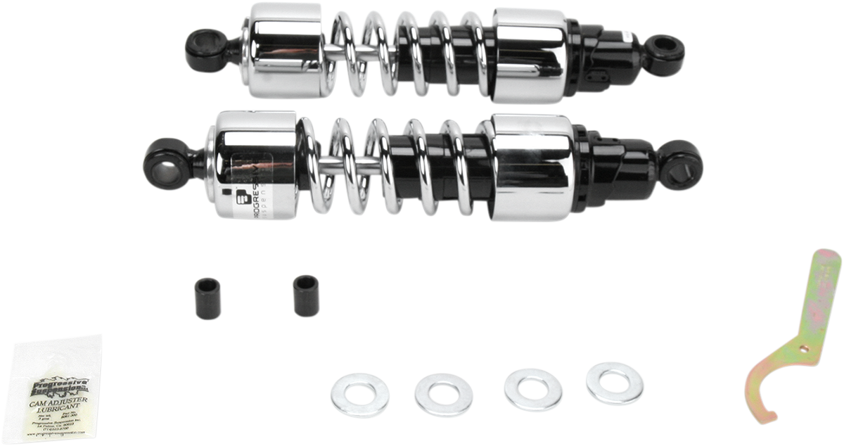 PROGRESSIVE SUSPENSION Shocks - 412 Cruiser Series - Chrome - 13" - Heavy Duty 412-4222C