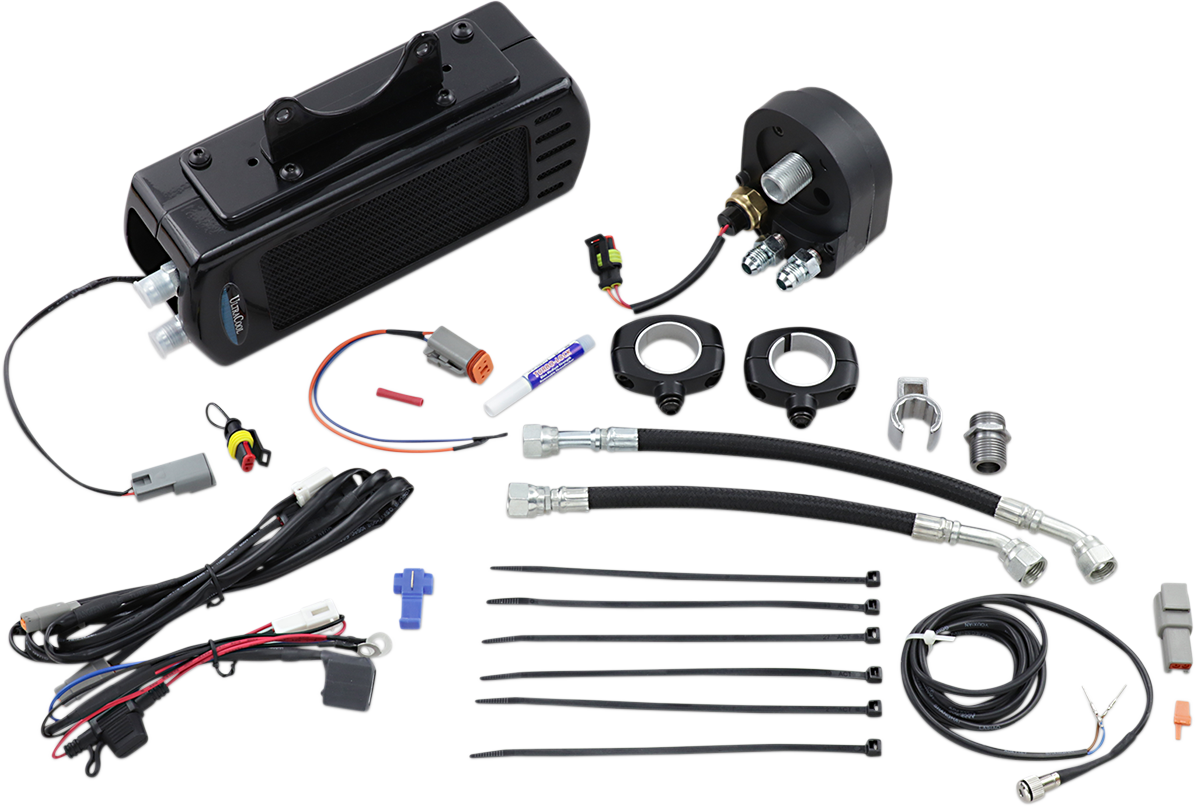 ULTRACOOL Side Mount Oil Cooler Kit - Black - FLH SMT-2G