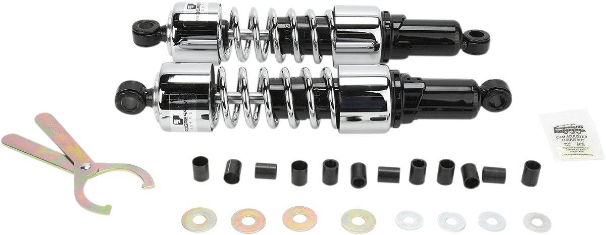 PROGRESSIVE SUSPENSION Shocks - 412 Cruiser Series - Chrome - 14.25" - Standard 412-4220C