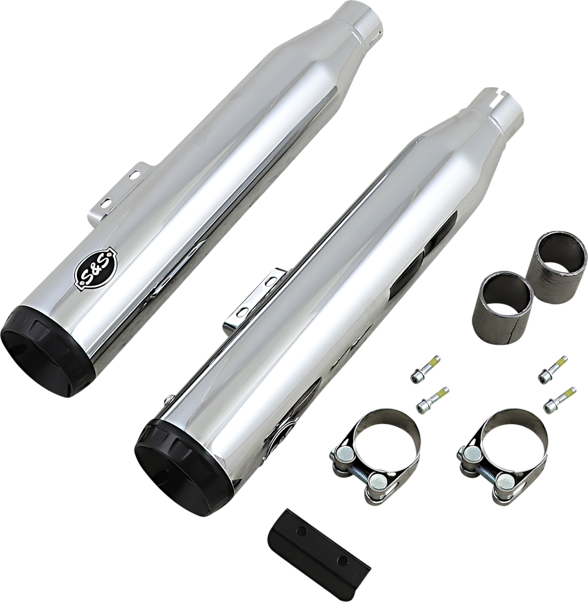 S&S CYCLE Grand National Slip-On Mufflers - Chrome 550-0755B