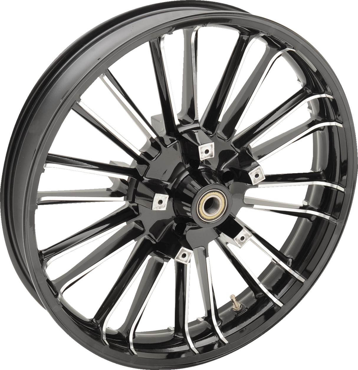 COASTAL MOTO Front Wheel - Atlantic - Dual Disc/No ABS - Black Cut - 21"x3.50" - '00-'07 FL 3D-ATL213BC07