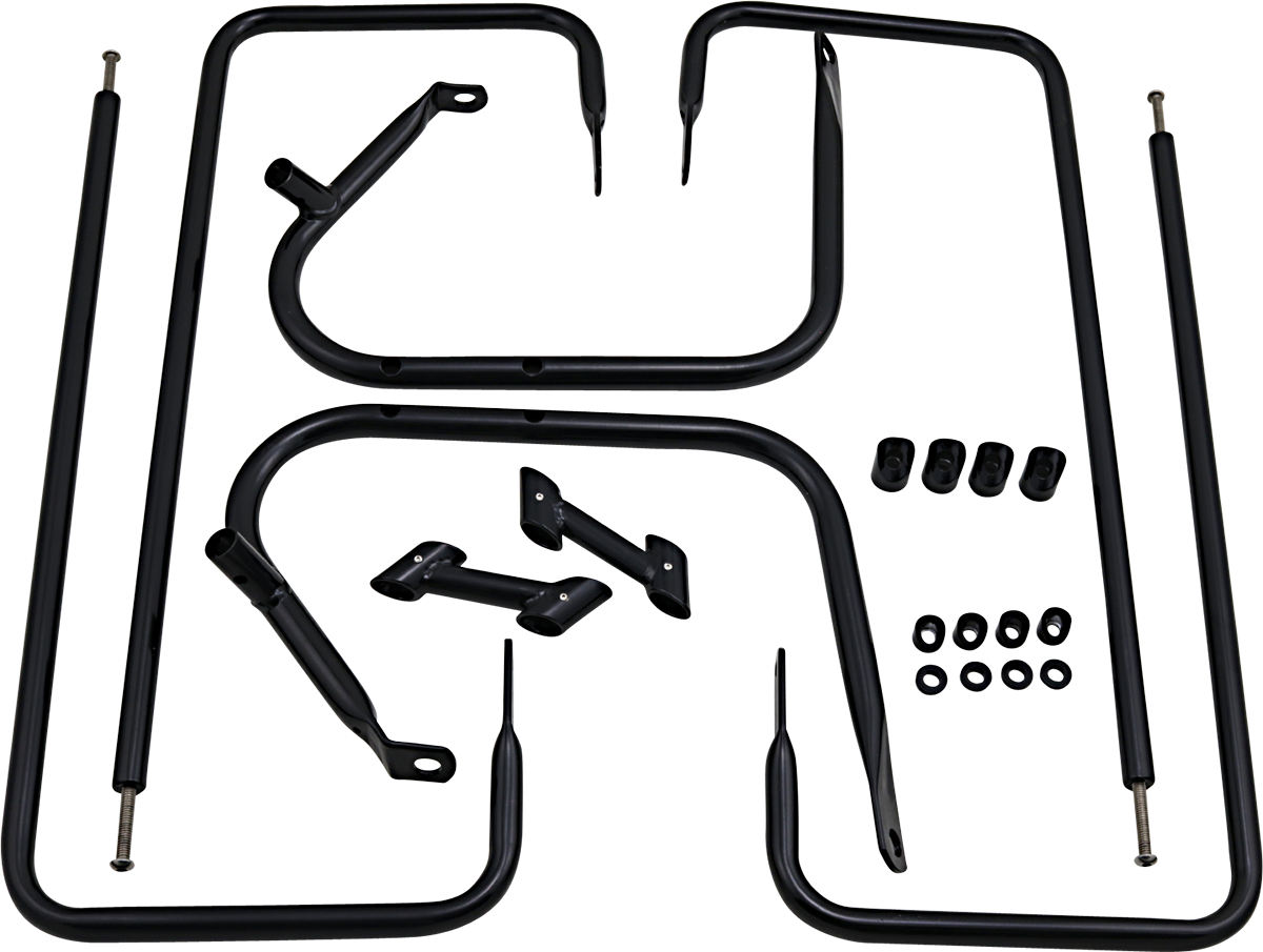 DRAG SPECIALTIES Saddlebag Rail - Black - FLT '97 - '08 21042B