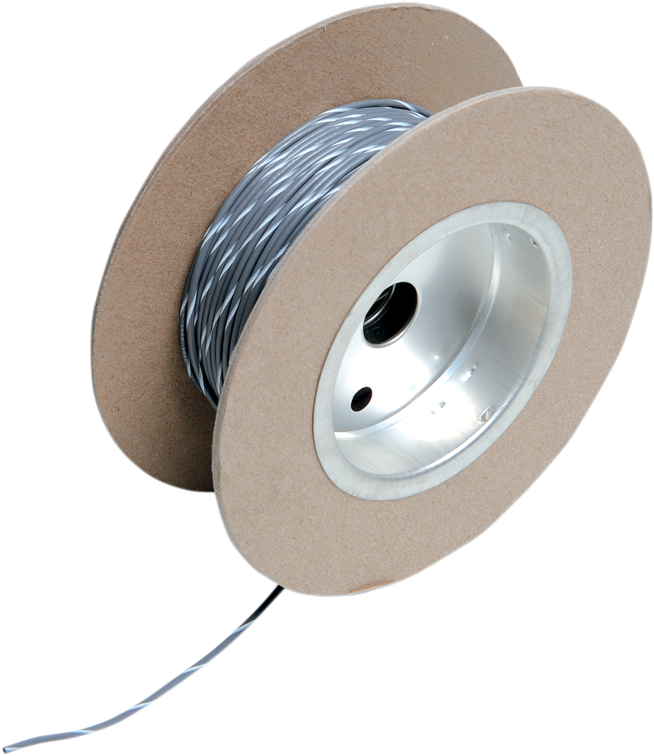 NAMZ 100' Wire Spool - 18 Gauge - Gray/White NWR-89-100