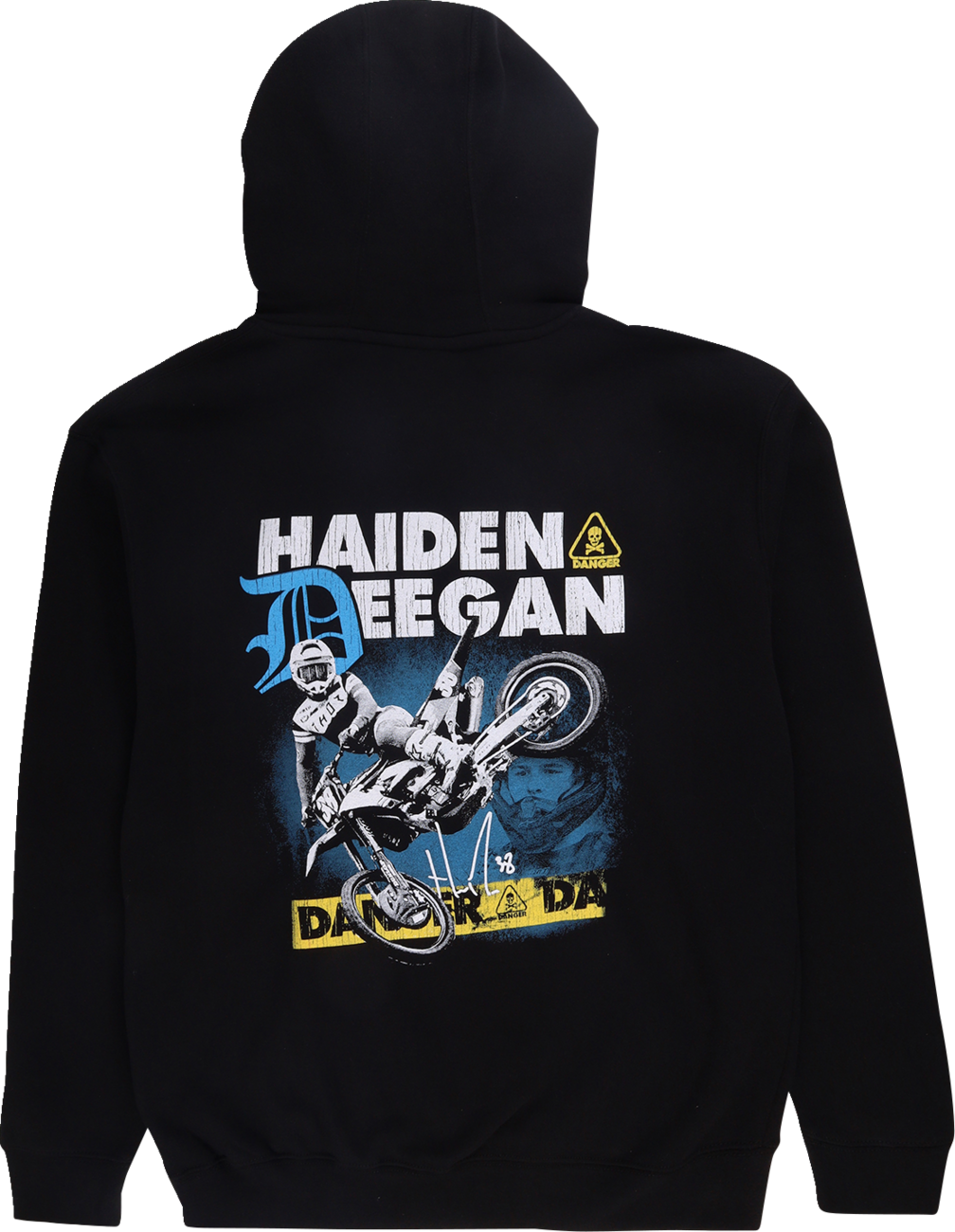 Deegan Apparel Caution Hoodie - Black - Medium DMTFP3010BLKM