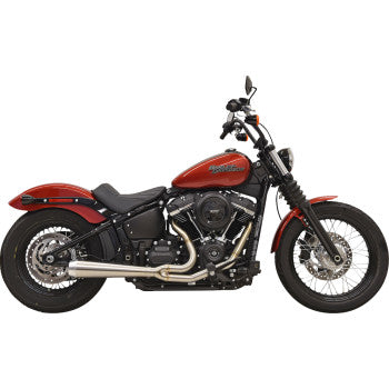 BASSANI XHAUST 2-into-1 Road Rage III Exhaust System Softail  Fat Bob / Street /Rider    - 49-State - Stainless 1S72SSE