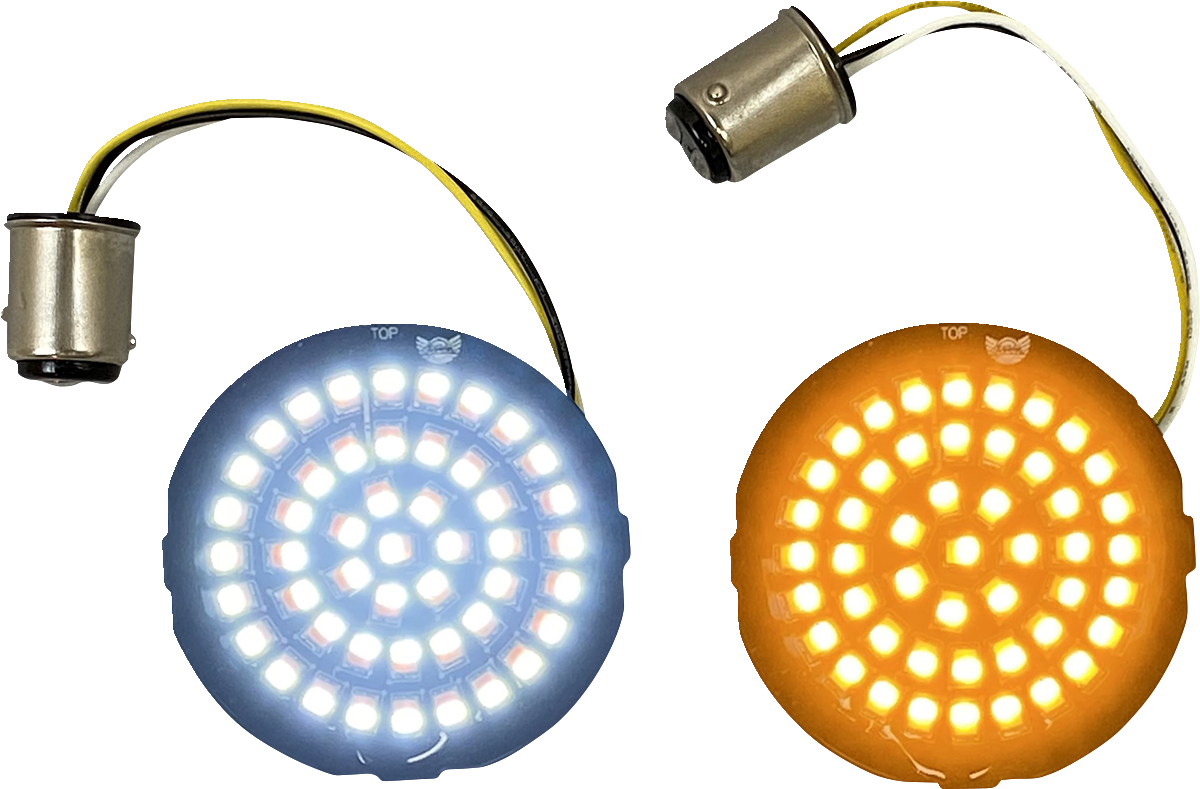 CUSTOM DYNAMICS Amber/White LED Turn Signal Inserts GEN-4-AW-1157