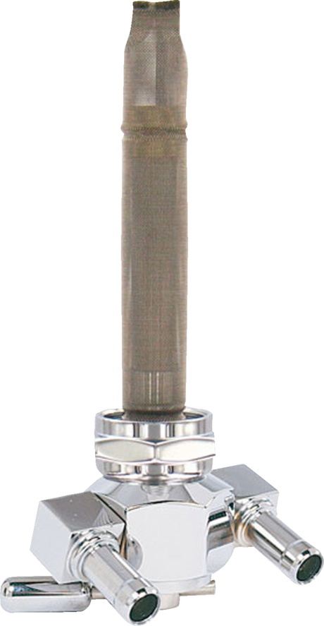 PINGEL Fuel Valve - 22 mm - Hex - 90 - Chrome 3311-D-CH