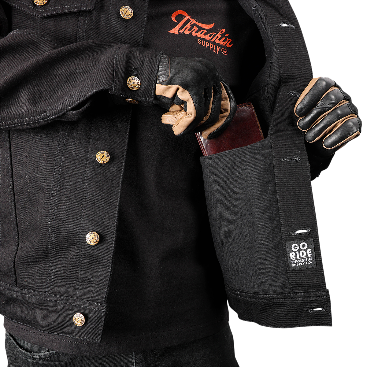 THRASHIN SUPPLY CO. Highway Jacket - Black - Medium TMJ-01-09