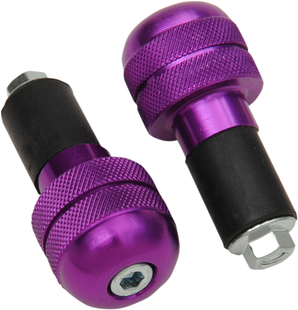 K&S TECHNOLOGIES Bar End - Anti-Vibrating - Purple 15-6007