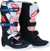 MOOSE RACING Youth Tech 7S Boots - Black/White/Red/Blue - US 2 0215024-1297-2