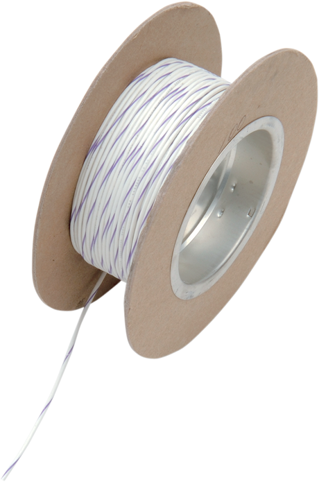 NAMZ 100' Wire Spool - 18 Gauge - White/Violet NWR-97-100