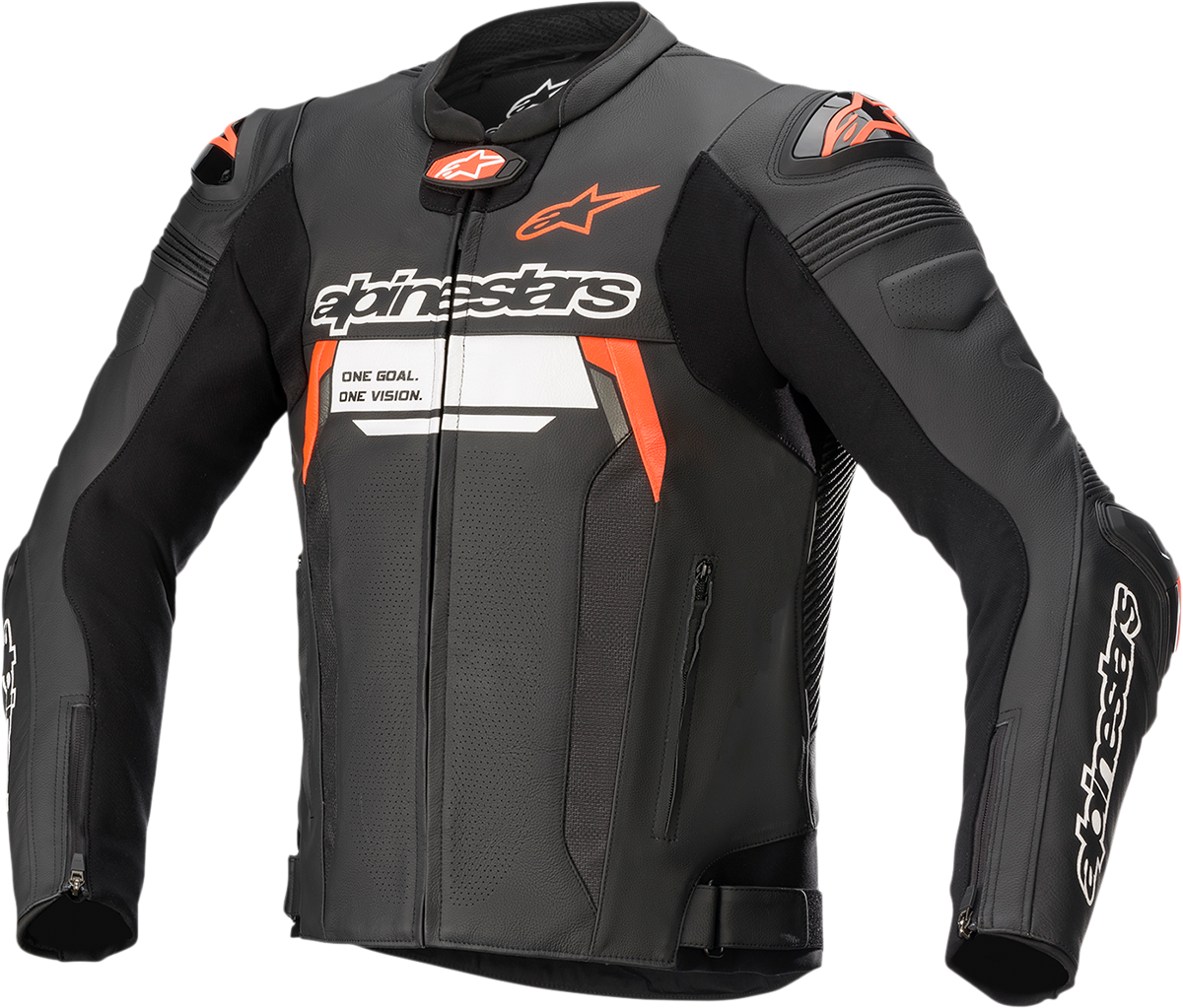 ALPINESTARS Missile Ignition v2 Leather Jacket - Black/Red/White - US 46 / EU 56 3100222-1030-56