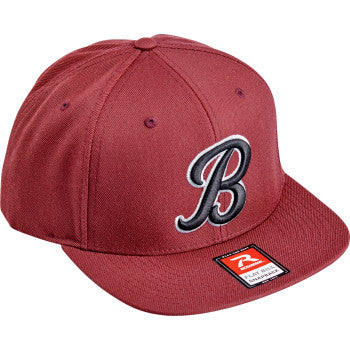 BILTWELL Script B Hat - Maroon 8002-4040-00