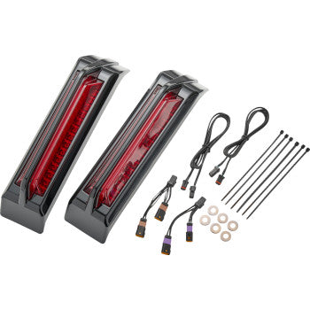 CIRO Filler Panel Tail Lights - Red Lens - Black 42053